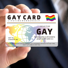 Load and play video in Gallery viewer, Gay Pride Lifetime Membership Fantasy Rainbow PVC Card