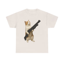 Load image into Gallery viewer, Shotgun Whiskers Cat Funny Cotton T-shirt
