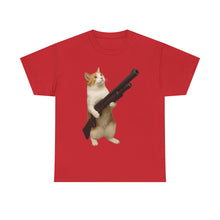 Load image into Gallery viewer, Shotgun Whiskers Cat Funny Cotton T-shirt
