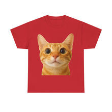 Load image into Gallery viewer, Cute Kitty Stare Meme Cotton T-shirt
