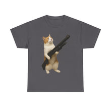 Load image into Gallery viewer, Shotgun Whiskers Cat Funny Cotton T-shirt
