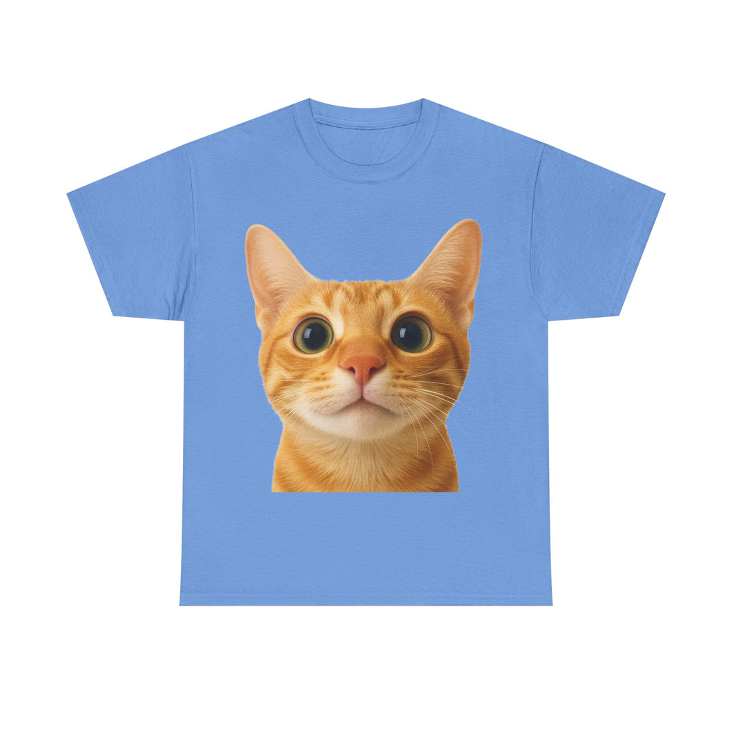 Cute Kitty Stare Meme Cotton T-shirt