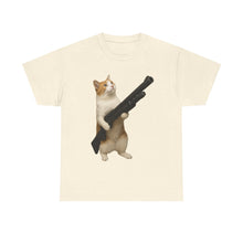 Load image into Gallery viewer, Shotgun Whiskers Cat Funny Cotton T-shirt
