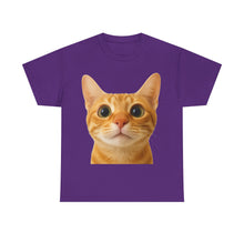 Load image into Gallery viewer, Cute Kitty Stare Meme Cotton T-shirt
