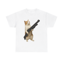Load image into Gallery viewer, Shotgun Whiskers Cat Funny Cotton T-shirt
