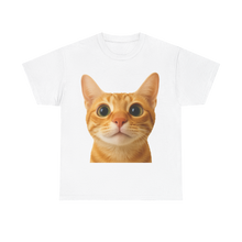 Load image into Gallery viewer, Cute Kitty Stare Meme Cotton T-shirt
