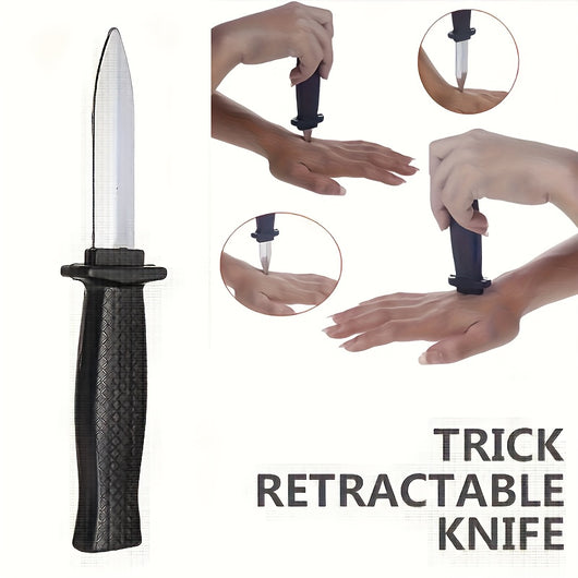 Realistic Retractable Prank Knife Humorous Gag Prop